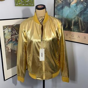 NWT Metallic Gold Jogal Jacket Size M